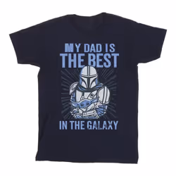 Star Wars - T-shirt MANDALORIAN BEST DAD - Homme (Bleu marine)