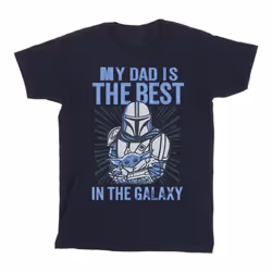 Star Wars - T-shirt MANDALORIAN BEST DAD - Homme (Bleu marine)