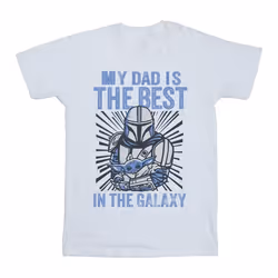Star Wars - T-shirt MANDALORIAN BEST DAD - Homme (Blanc)