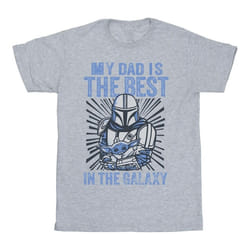 Star Wars - T-shirt MANDALORIAN BEST DAD - Homme (Gris chiné)