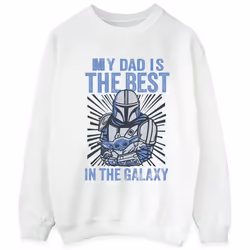 Star Wars - Sweat MANDALORIAN BEST DAD - Homme (Blanc)