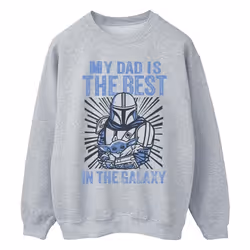 Star Wars - Sweat MANDALORIAN BEST DAD - Homme (Gris chiné)