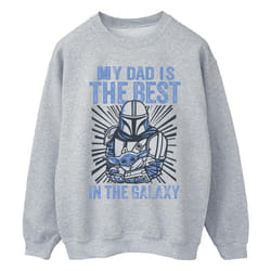 Star Wars - Sweat MANDALORIAN BEST DAD - Homme (Gris chiné)
