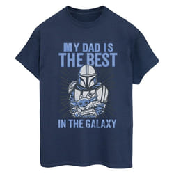 Star Wars - T-shirt MANDALORIAN BEST DAD - Femme (Bleu marine)