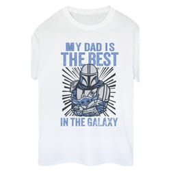 Star Wars - T-shirt MANDALORIAN BEST DAD - Femme (Blanc)