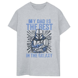 Star Wars - T-shirt MANDALORIAN BEST DAD - Femme (Gris chiné)