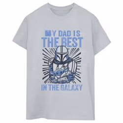 Star Wars - T-shirt MANDALORIAN BEST DAD - Femme (Gris chiné)