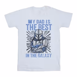 Star Wars - T-shirt MANDALORIAN BEST DAD - Fille (Blanc)