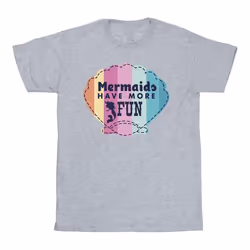 Disney - T-shirt THE LITTLE MERMAID FUN - Fille (Gris chiné)
