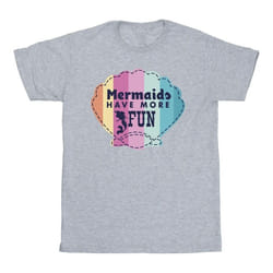 Disney - T-shirt THE LITTLE MERMAID FUN - Fille (Gris chiné)
