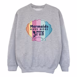 Disney - Sweat THE LITTLE MERMAID FUN - Fille (Gris chiné)