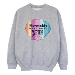 Disney - Sweat THE LITTLE MERMAID FUN - Fille (Gris chiné)