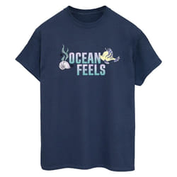 Disney - T-shirt THE LITTLE MERMAID - Femme (Bleu marine)