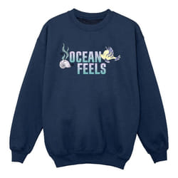 Disney - Sweat THE LITTLE MERMAID - Fille (Bleu marine)