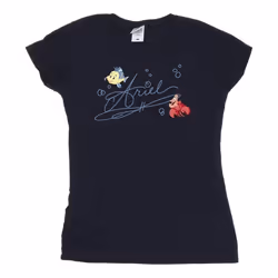 Disney - T-shirt THE LITTLE MERMAID - Femme (Bleu marine)