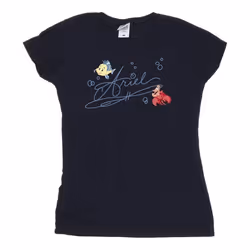 Disney - T-shirt THE LITTLE MERMAID - Femme (Bleu marine)
