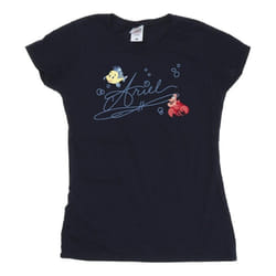 Disney - T-shirt THE LITTLE MERMAID - Femme (Bleu marine)