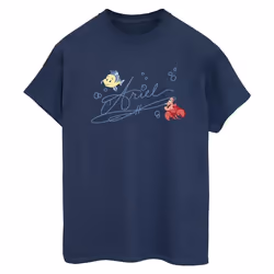 Disney - T-shirt THE LITTLE MERMAID - Femme (Bleu marine)