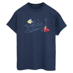 Disney - T-shirt THE LITTLE MERMAID - Femme (Bleu marine)