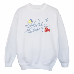 Disney - Sweat THE LITTLE MERMAID - Fille (Blanc)