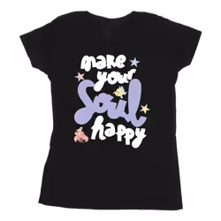 Disney - T-shirt THE LITTLE MERMAID HAPPY - Femme (Noir)