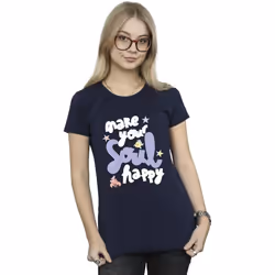 Disney - T-shirt THE LITTLE MERMAID HAPPY - Femme (Bleu marine)
