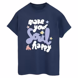 Disney - T-shirt THE LITTLE MERMAID HAPPY - Femme (Bleu marine)