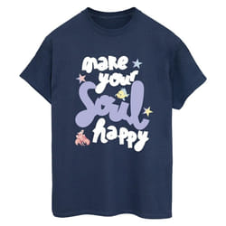 Disney - T-shirt THE LITTLE MERMAID HAPPY - Femme (Bleu marine)