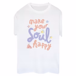 Disney - T-shirt THE LITTLE MERMAID HAPPY - Femme (Blanc)
