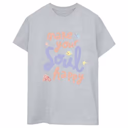 Disney - T-shirt THE LITTLE MERMAID HAPPY - Femme (Gris chiné)