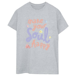 Disney - T-shirt THE LITTLE MERMAID HAPPY - Femme (Gris chiné)