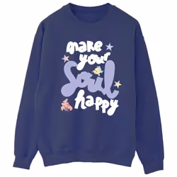 Disney - Sweat THE LITTLE MERMAID HAPPY - Femme (Bleu marine)