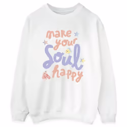 Disney - Sweat THE LITTLE MERMAID HAPPY - Femme (Blanc)