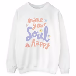 Disney - Sweat THE LITTLE MERMAID HAPPY - Femme (Blanc)