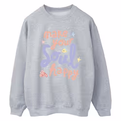 Disney - Sweat THE LITTLE MERMAID HAPPY - Femme (Gris chiné)