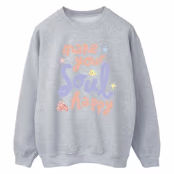 Disney - Sweat THE LITTLE MERMAID HAPPY - Femme (Gris chiné)