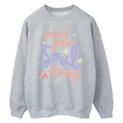 Disney - Sweat THE LITTLE MERMAID HAPPY - Femme (Gris chiné)