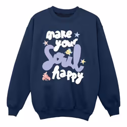 Disney - Sweat THE LITTLE MERMAID HAPPY - Fille (Bleu marine)