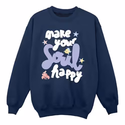 Disney - Sweat THE LITTLE MERMAID HAPPY - Fille (Bleu marine)