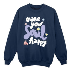 Disney - Sweat THE LITTLE MERMAID HAPPY - Fille (Bleu marine)