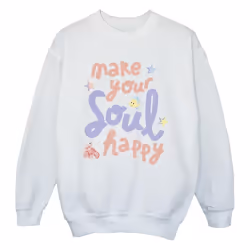 Disney - Sweat THE LITTLE MERMAID HAPPY - Fille (Blanc)
