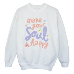 Disney - Sweat THE LITTLE MERMAID HAPPY - Fille (Blanc)