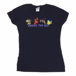 Disney - T-shirt THE LITTLE MERMAID UNDER THE SEA - Femme (Bleu marine)