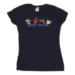 Disney - T-shirt THE LITTLE MERMAID UNDER THE SEA - Femme (Bleu marine)