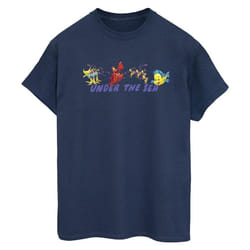 Disney - T-shirt THE LITTLE MERMAID UNDER THE SEA - Femme (Bleu marine)