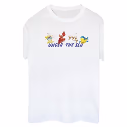 Disney - T-shirt THE LITTLE MERMAID UNDER THE SEA - Femme (Blanc)