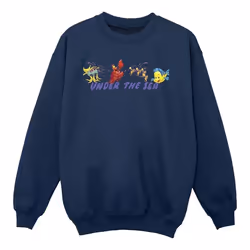 Disney - Sweat THE LITTLE MERMAID UNDER THE SEA - Fille (Bleu marine)