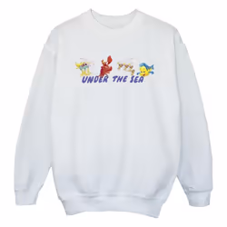 Disney - Sweat THE LITTLE MERMAID UNDER THE SEA - Fille (Blanc)