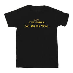Star Wars - T-shirt MAY THE FORCE OPENING CRAWLS - Homme (Noir)
