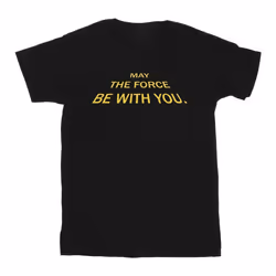 Star Wars - T-shirt MAY THE FORCE OPENING CRAWLS - Homme (Noir)